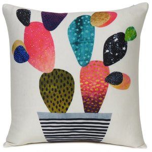 Oussum Home Decorative Cactus Digital Print Cushion Pillow Cover Pillow Case